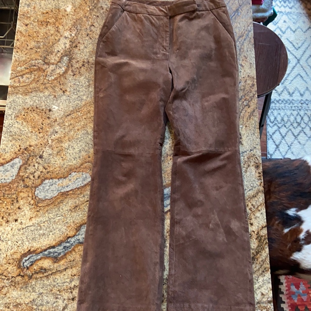 Chadwicks women’s suede leather brown pants
